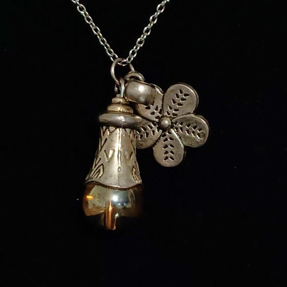 Silver-Toned Chain with Charms, 16" - Picture 2 of 3